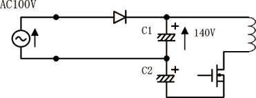 Fig.2 Circuit loop when input voltage is positive