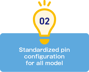 2.Standardized pin configuration for all model
