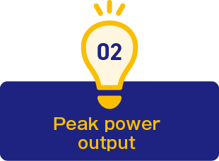 2.Peak power output