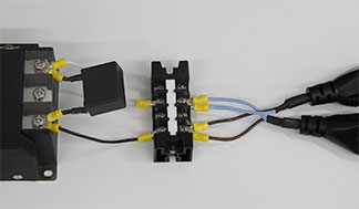 Securing space for relay terminal blocks